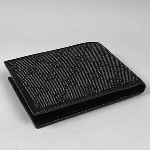Gucci Wallet bi canvas GG billfold black fold Black